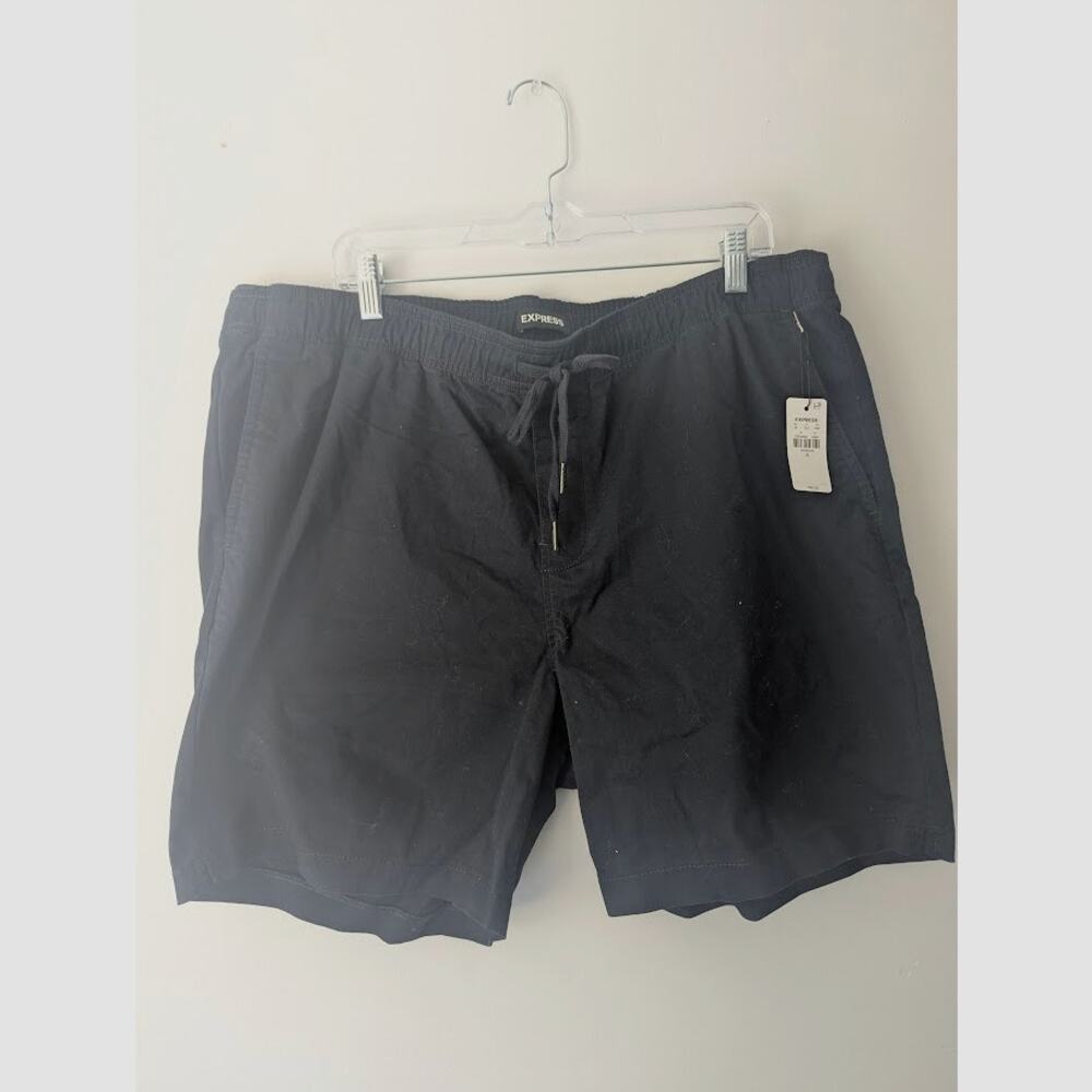 Express Cargo Shorts Men’s XL Navy Blue NWT Drawstring Casual Utility